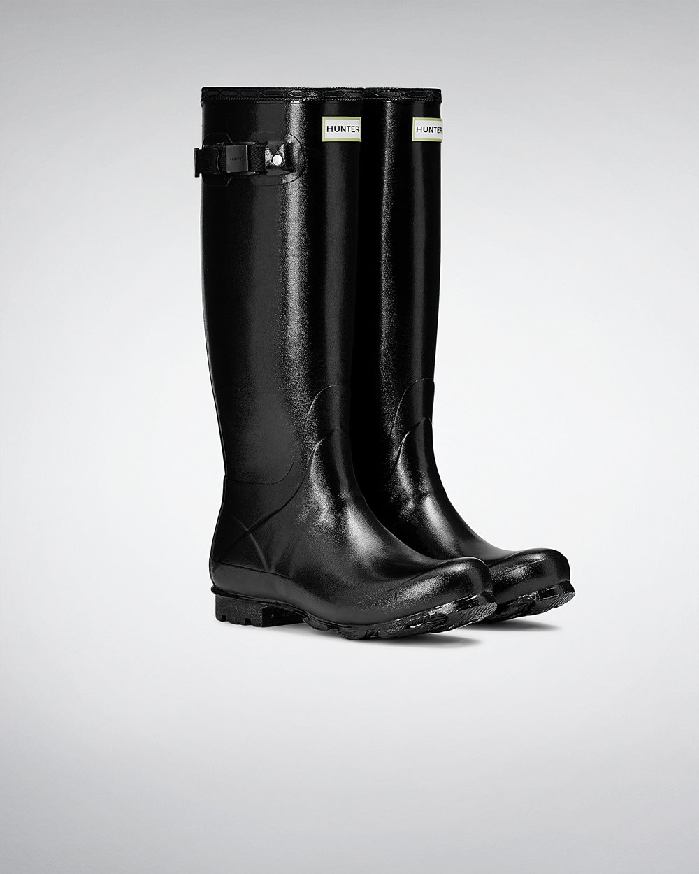 Botas De Altas Norris Field Gloss Hunter Mujer - Negros - 018952OWM